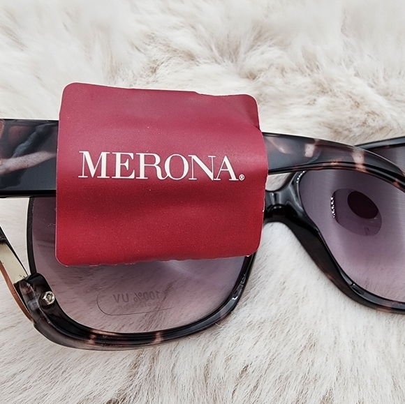 Merona NWT‎ tortoise shell overviews square shaped sunglasses - Picture 6 of 8